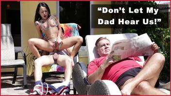 DON'T FUCK MY DAUGHTER - Teen Holly Hendrix Has Anal Fun Dad's Friend